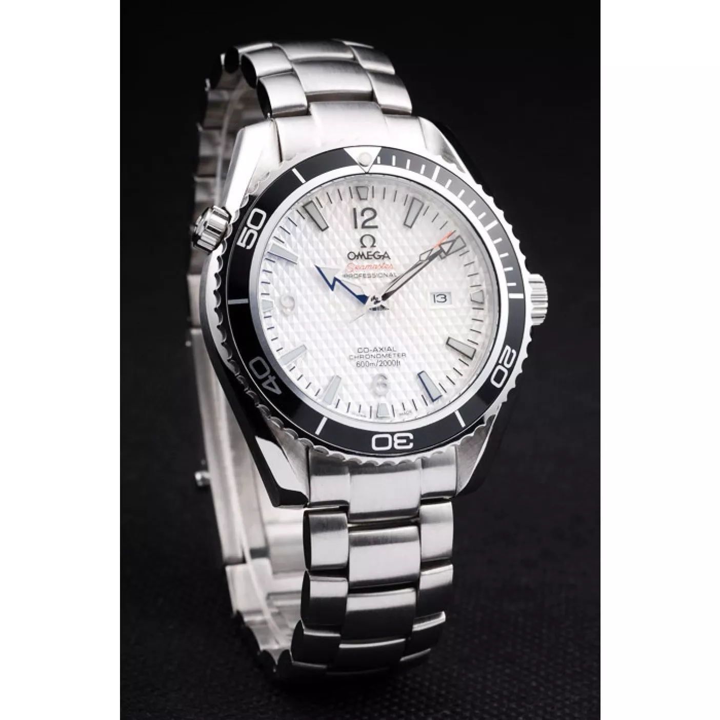 Best AAA Replica Sites Omega Seamaster Planet Ocean Co-axial Black Case White Dial 0121