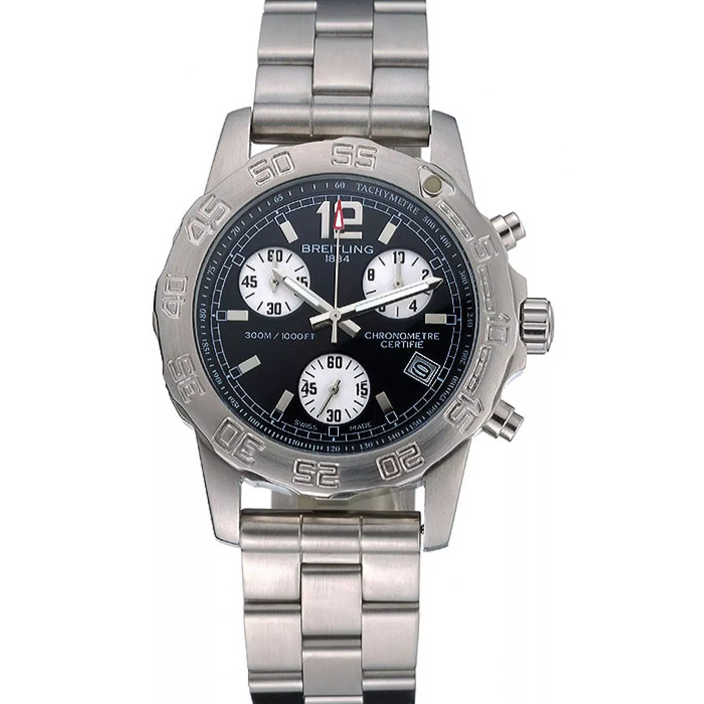 Breitling Colt Chronograph II Black Dial Stainless Steel Bracelet 622427 0131