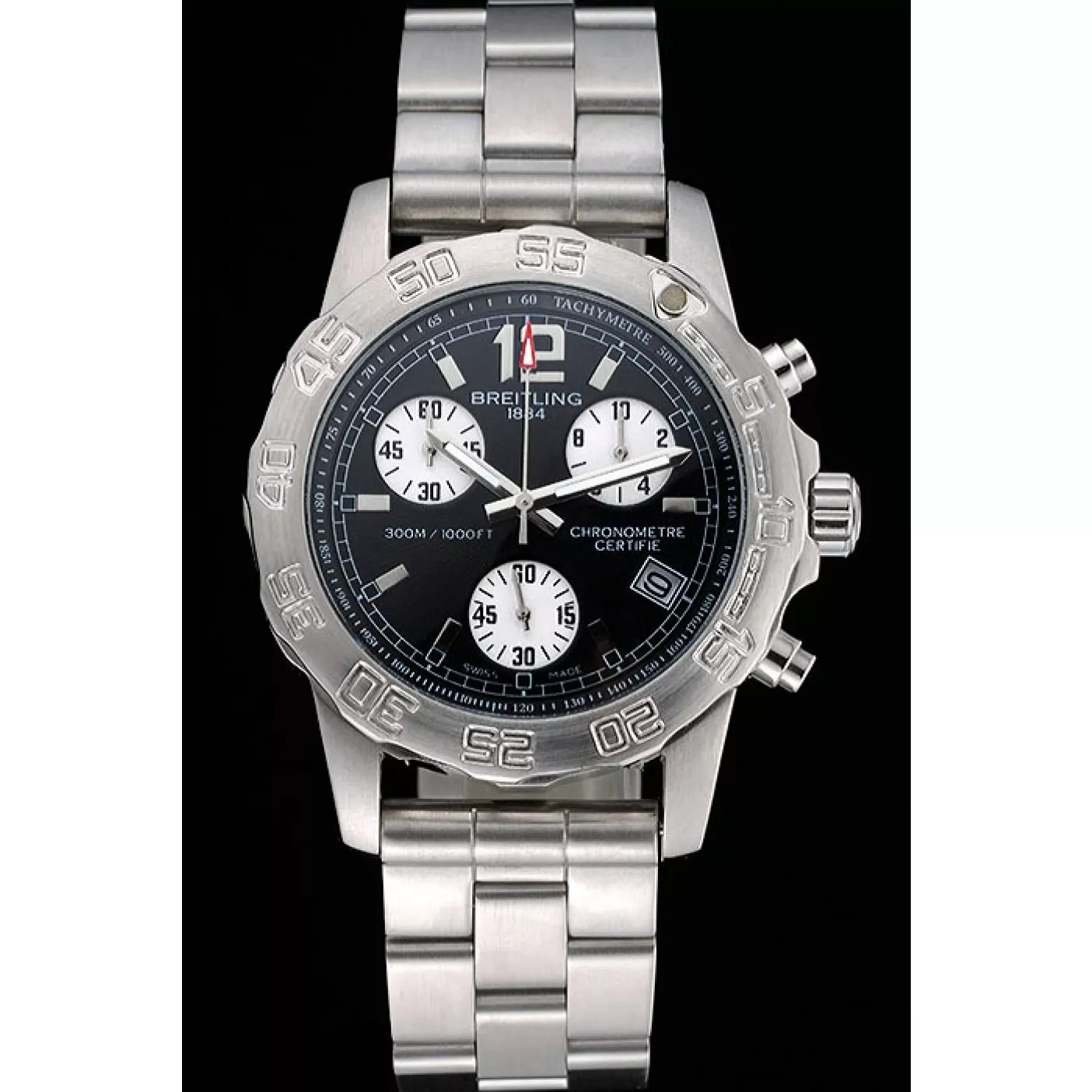 Good Copy Rolex Watches Breitling Colt Chronograph II Black Dial Stainless Steel Bracelet 622427 0131