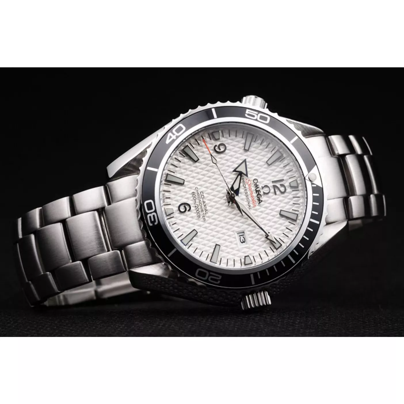 Best AAA Replica Sites Omega Seamaster Planet Ocean Co-axial Black Case White Dial 0121