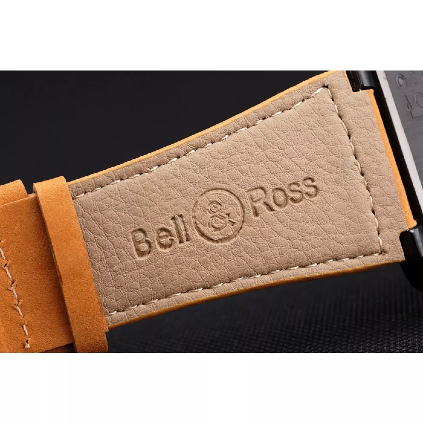 AAA Replica Watches Bell and Ross BR 03-94 Black Dial Black Case Beige Leather Strap 0130