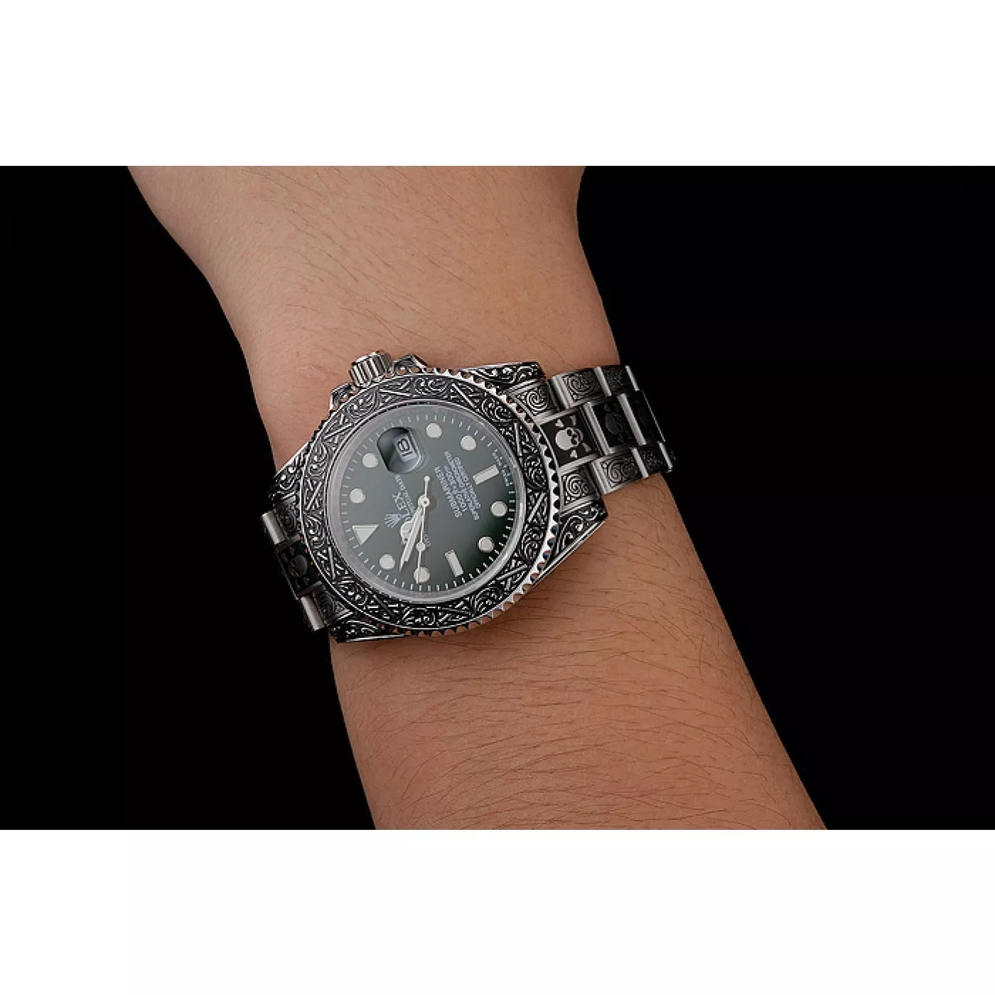 Good Copy Rolex Watches Rolex Submariner Skull Limited Edition Green Dial Vintage Case And Bracelet 1454079 0117