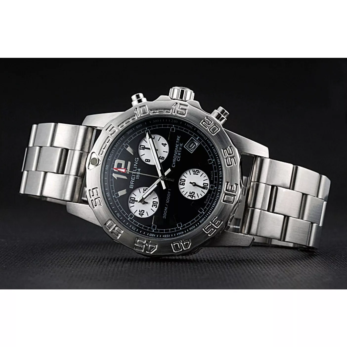 Good Copy Rolex Watches Breitling Colt Chronograph II Black Dial Stainless Steel Bracelet 622427 0131