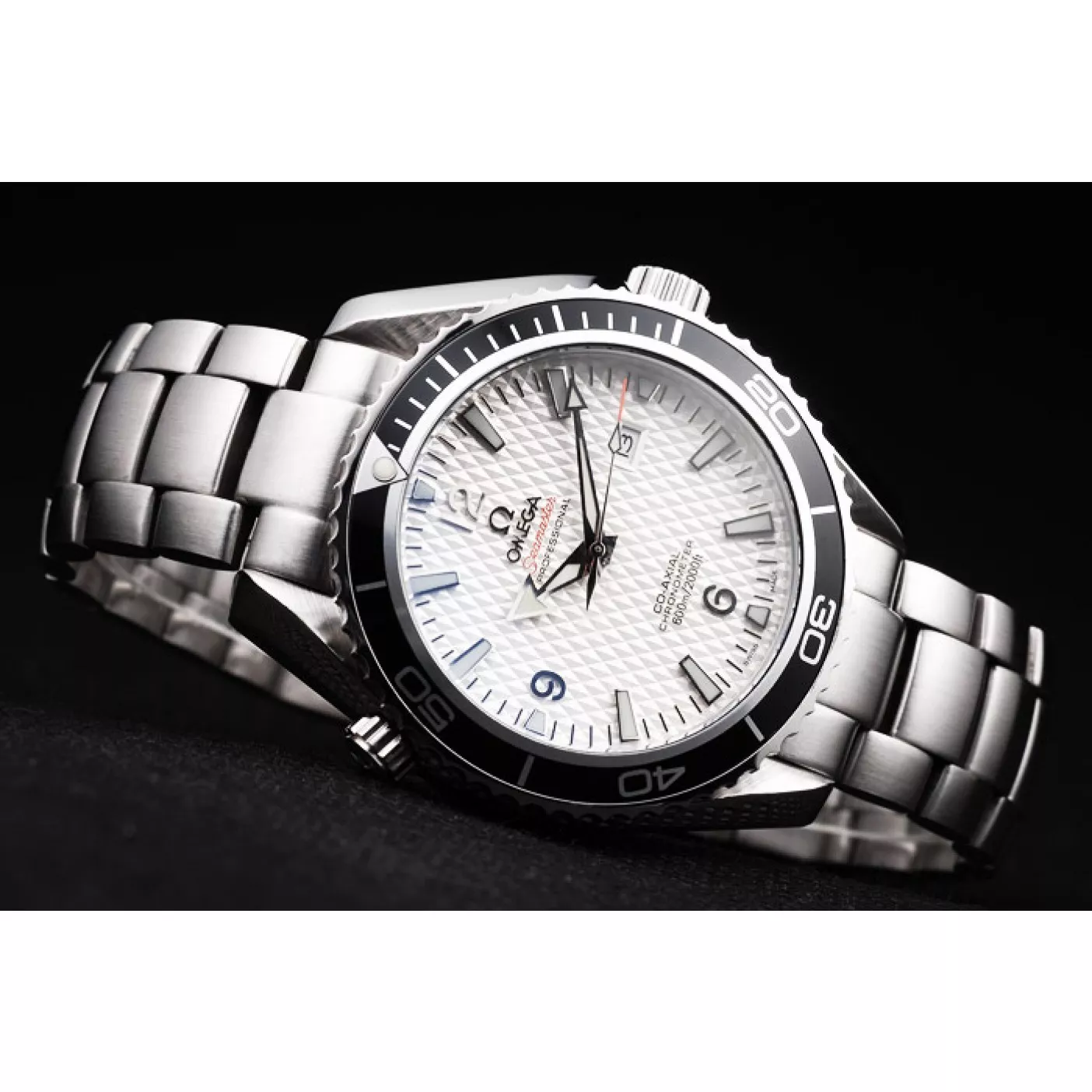 Best AAA Replica Sites Omega Seamaster Planet Ocean Co-axial Black Case White Dial 0121