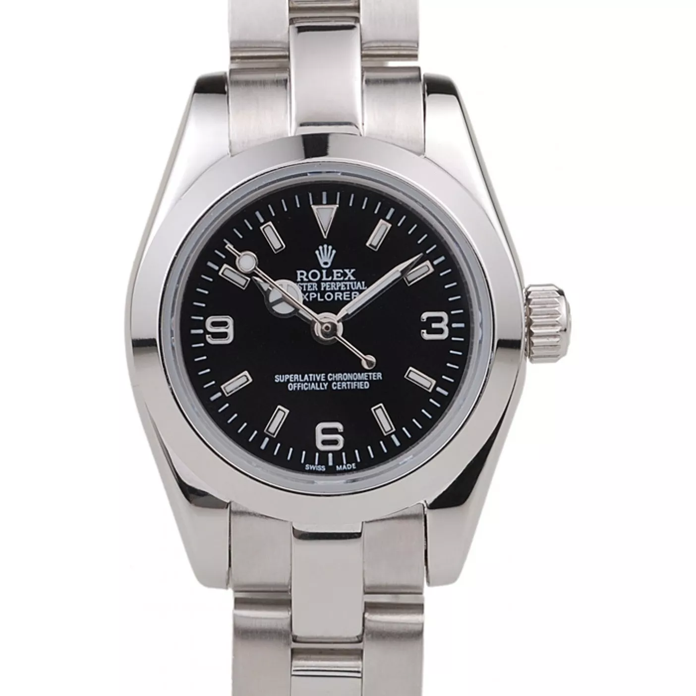 Rolex Explorer Polished Stainless Steel Black Dial 98089 0128