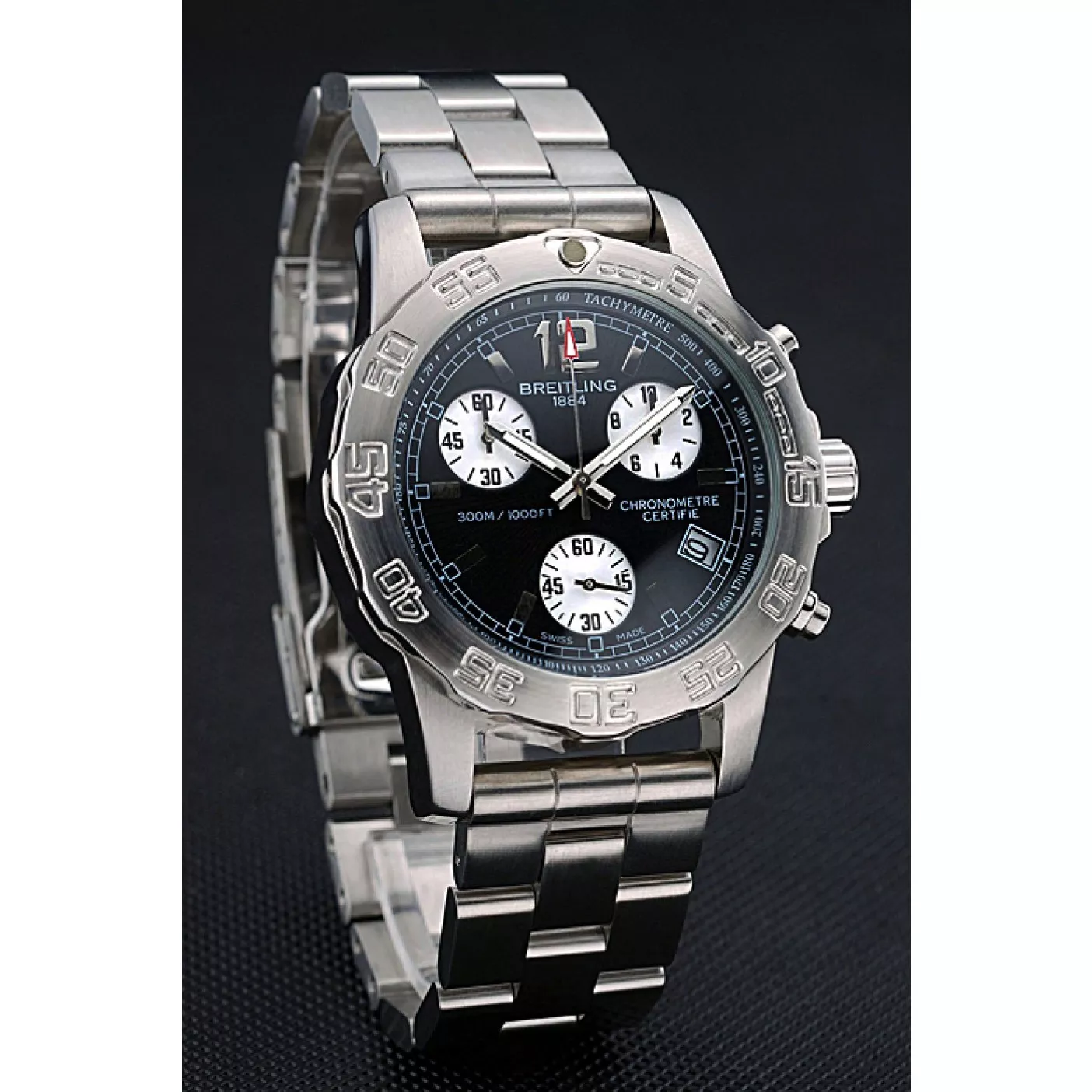 Good Copy Rolex Watches Breitling Colt Chronograph II Black Dial Stainless Steel Bracelet 622427 0131