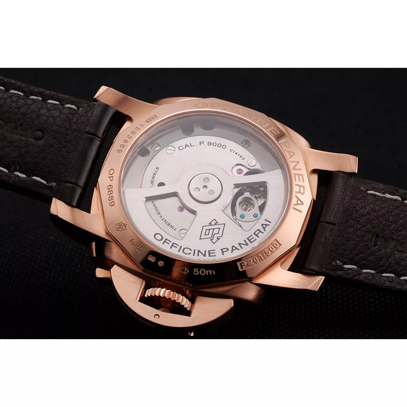 Best AAA Replica Sites Swiss Panerai Luminor Marina 1950 3 Days Oro Rosso Brown Dial Rose Gold Case Brown Leather Strap 0130