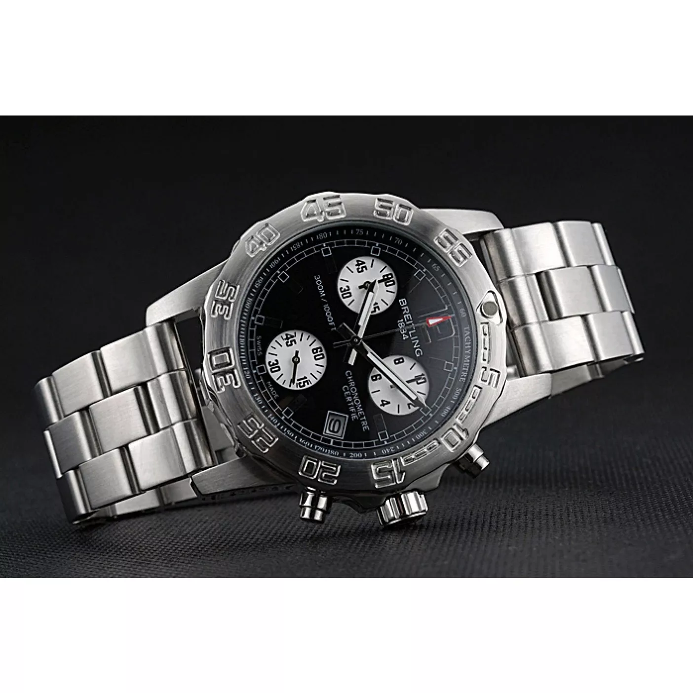 Good Copy Rolex Watches Breitling Colt Chronograph II Black Dial Stainless Steel Bracelet 622427 0131