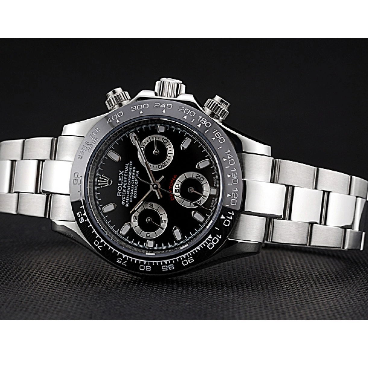 AAA Replica Watches Case Silver Stainless Black Steel 622635 Stainless Daytona Subdials Rolex Cosmograph Steel 0209