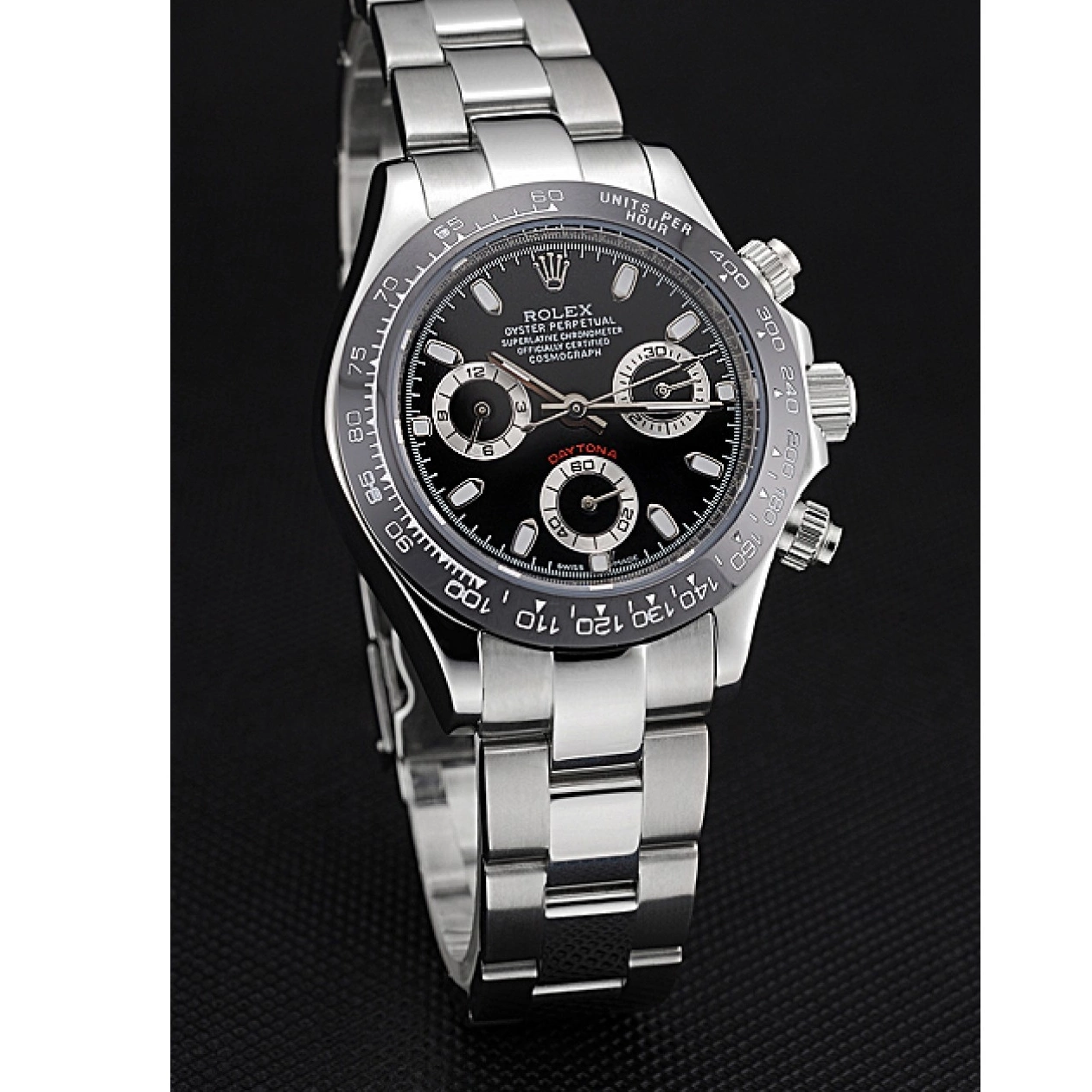 AAA Replica Watches Case Silver Stainless Black Steel 622635 Stainless Daytona Subdials Rolex Cosmograph Steel 0209