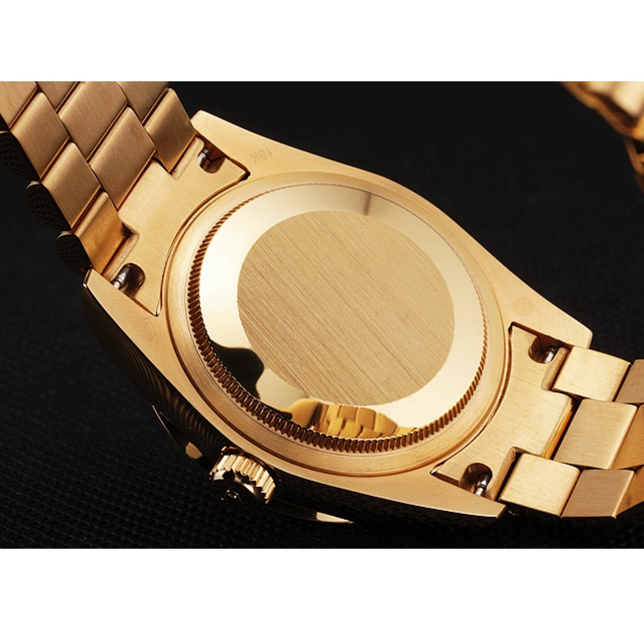 Best AAA Replica Sites Pave Gold Yellow Rolex Swiss Diamond Day Date 0218