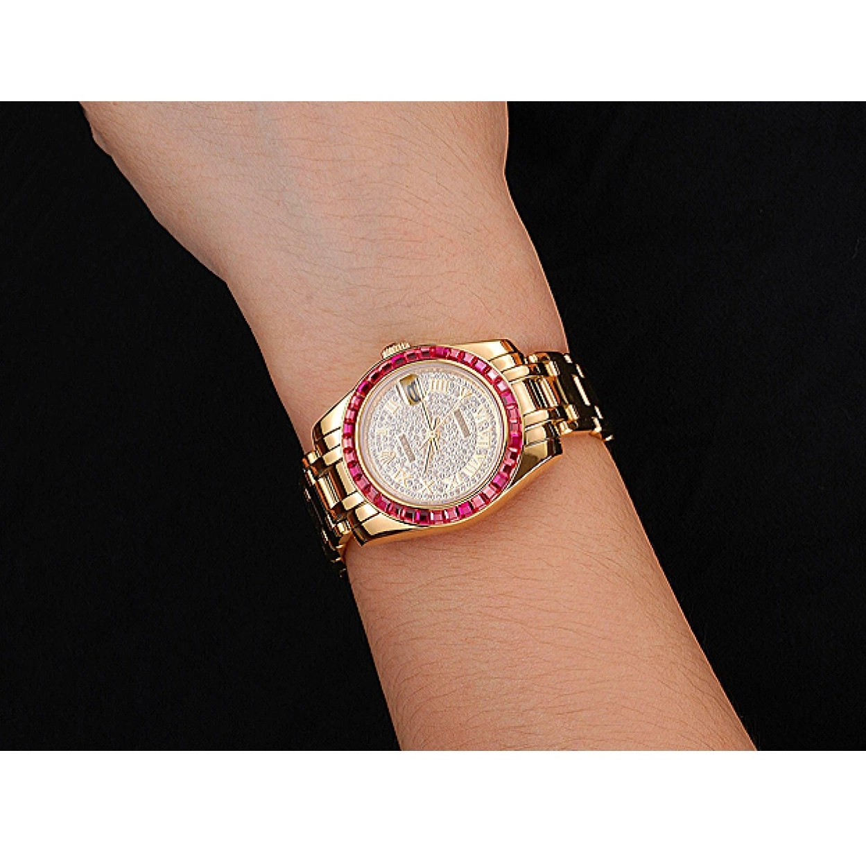 Good Copy Rolex Watches 622835 Pink Rolex Case Dial Bezel Datejust Jewels Bracelet Diamond And Gold 0221