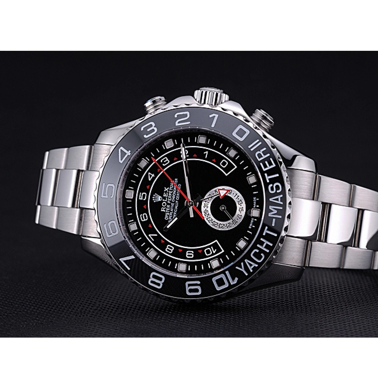 Good Copy Rolex Watches Steel - Black Yacht Master Rolex Bracelet Dial 622541 Stainless II 0215