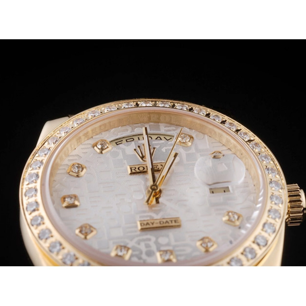 Best AAA Replica Sites Plated 18k Rolex Dial Steel Day-Date Stainless White Gold Yellow 0218