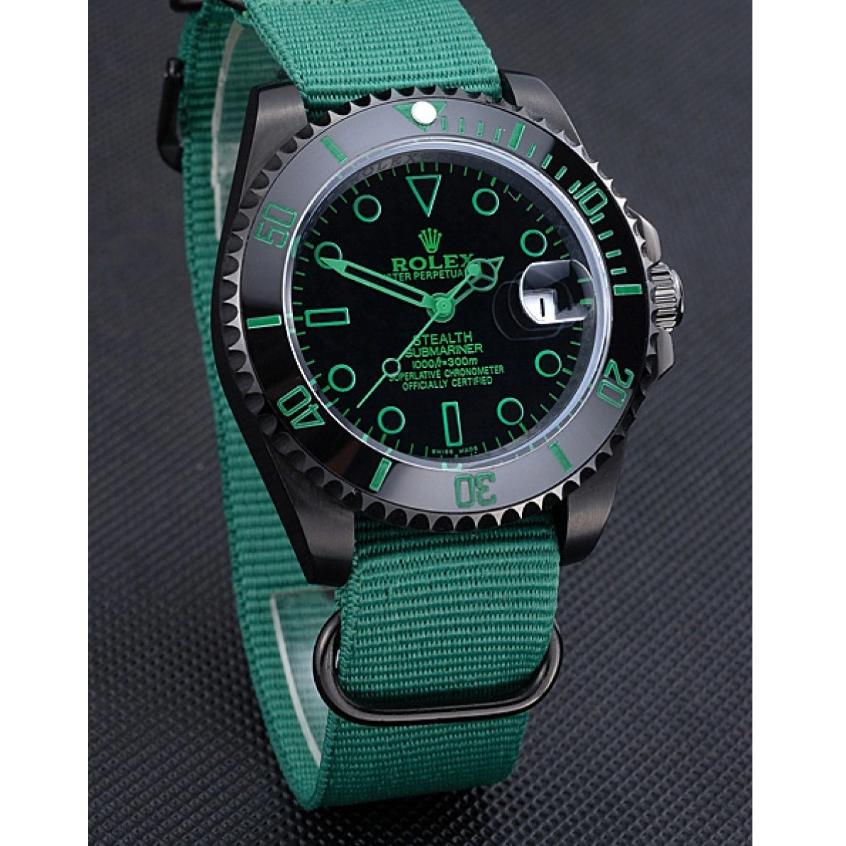 Best AAA Replica Sites Strap Stealth Nylon Submariner Rolex 622009 Green 0220