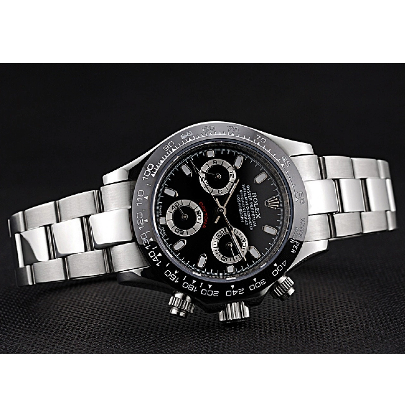 AAA Replica Watches 622635 Case Cosmograph Daytona Stainless Stainless Rolex Steel Black Steel Silver Subdials 0219