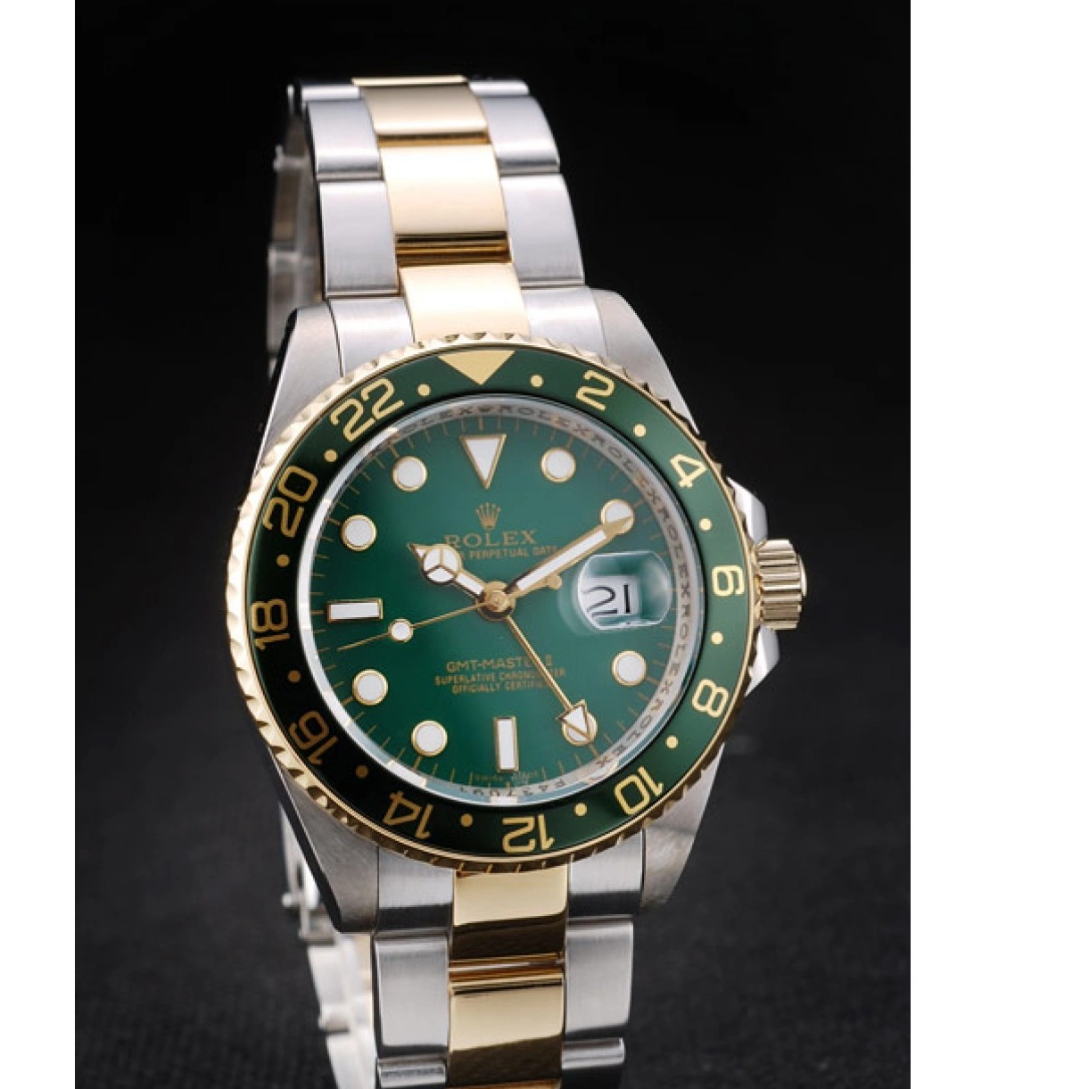 Good Copy Rolex Watches Ceramic II Green Bezel Dial Watch Master Rolex Green GMT 0220