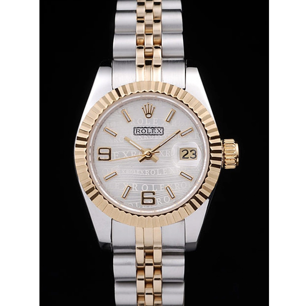 Best AAA Replica Sites Stainless Two Rolex 98079 Steel Tone Datejust Yellow Plated Gold 0216