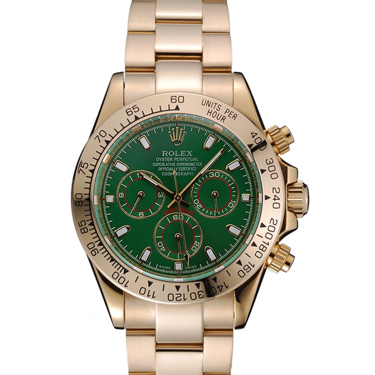 Good Copy Rolex Watches Bracelet 1454244 Dial Daytona Rolex Green Gold Cosmograph And Case 0210