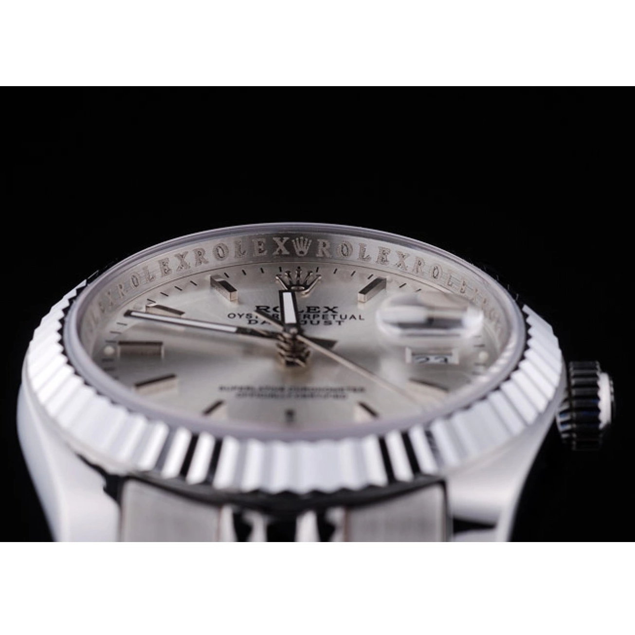 Best AAA Replica Sites Rolex Bezel 7457 Ribbed Silver Datejust Dial 0213