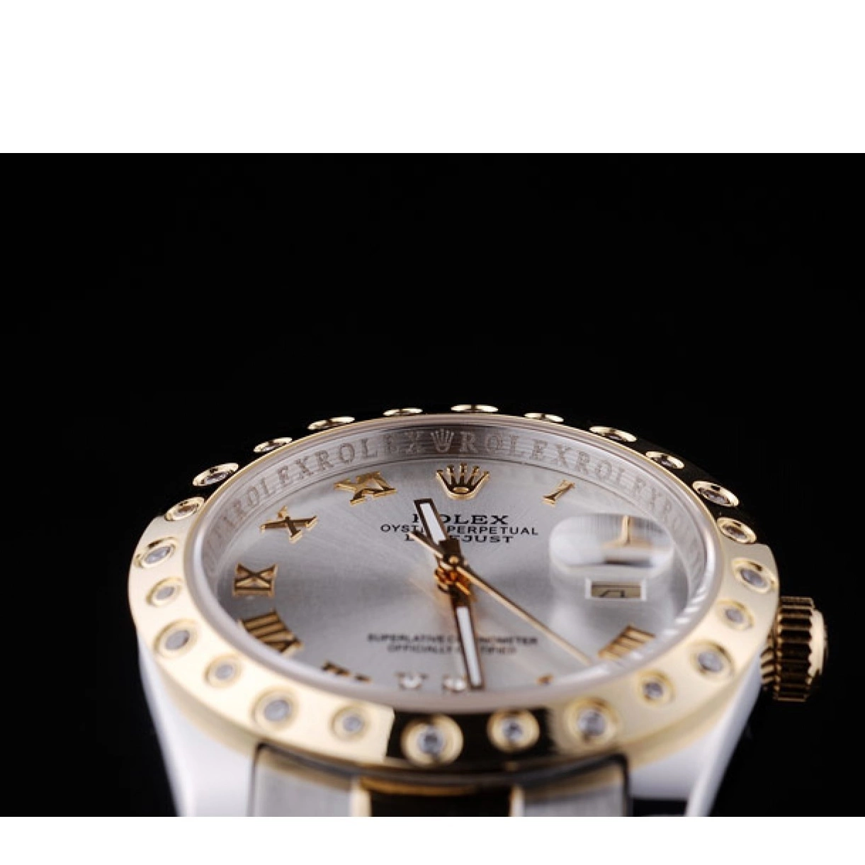 Best AAA Replica Sites Rolex Datejust Dial White Bezel Diamond 7464 0210