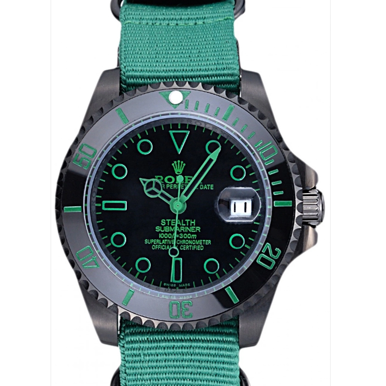 Best AAA Replica Sites Strap Stealth Nylon Submariner Rolex 622009 Green 0220