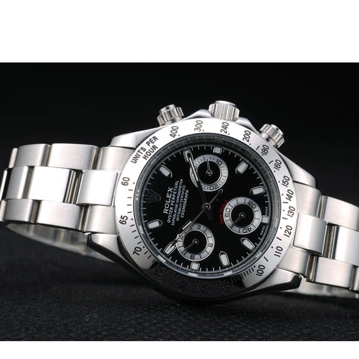 Best AAA Replica Sites Stainless Case Steel Daytona Dial Black Tachymeter Rolex Lady 0210