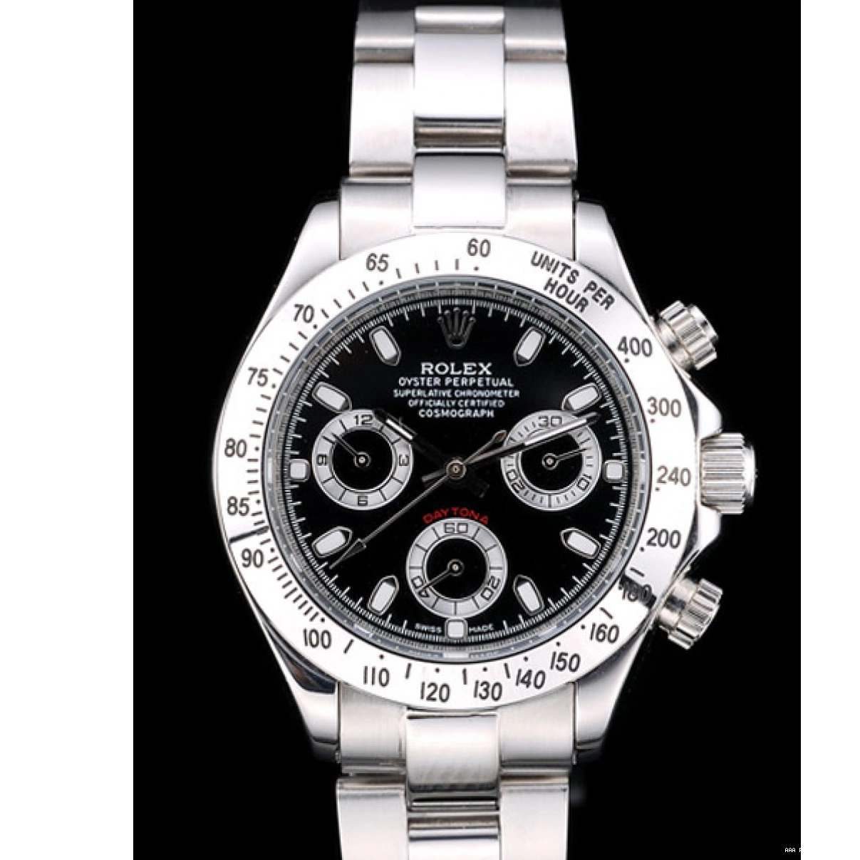 Best AAA Replica Sites Stainless Case Steel Daytona Dial Black Tachymeter Rolex Lady 0210