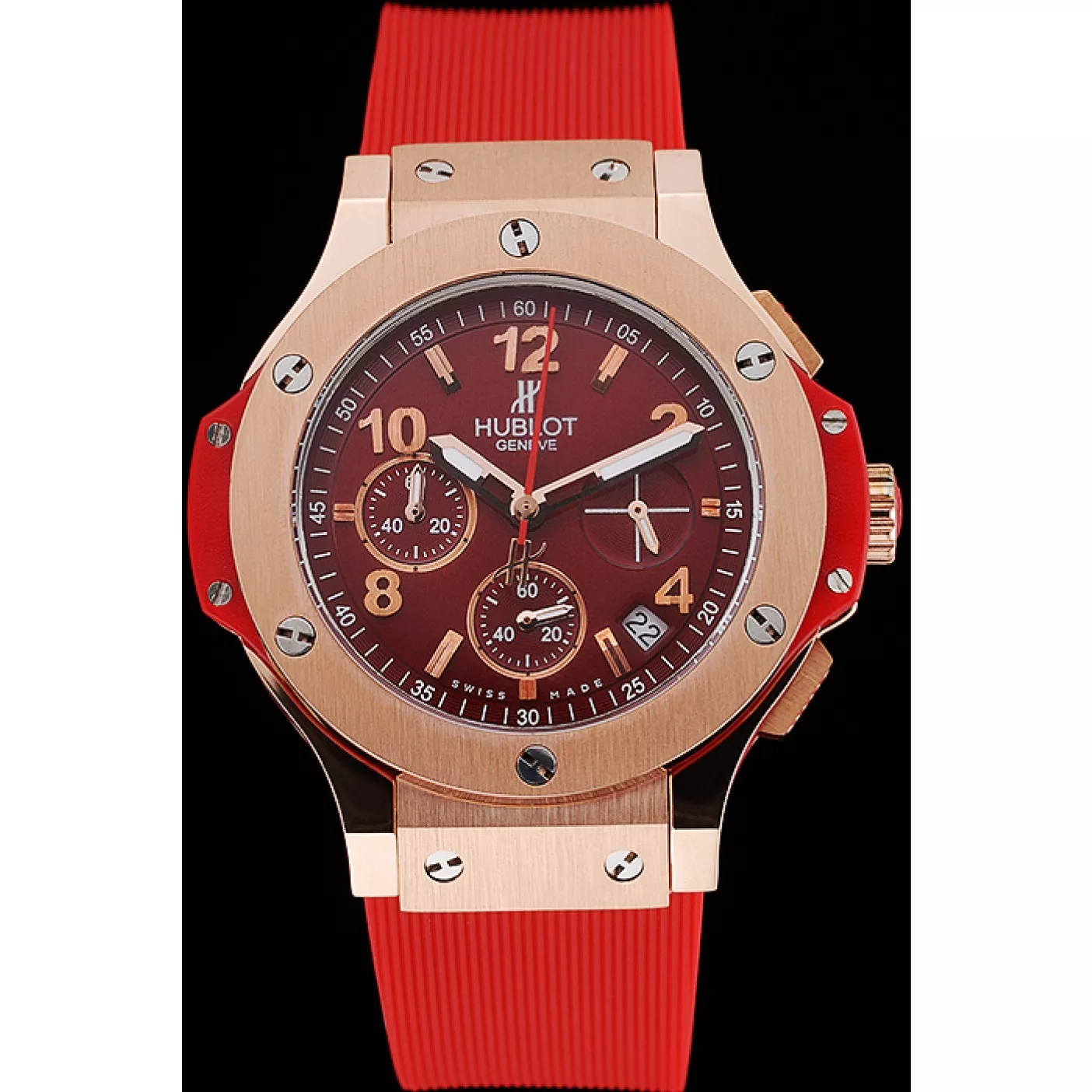 Best AAA Replica Sites Hublot Big Bang Red Strap Red Dial Watch 98069 0203