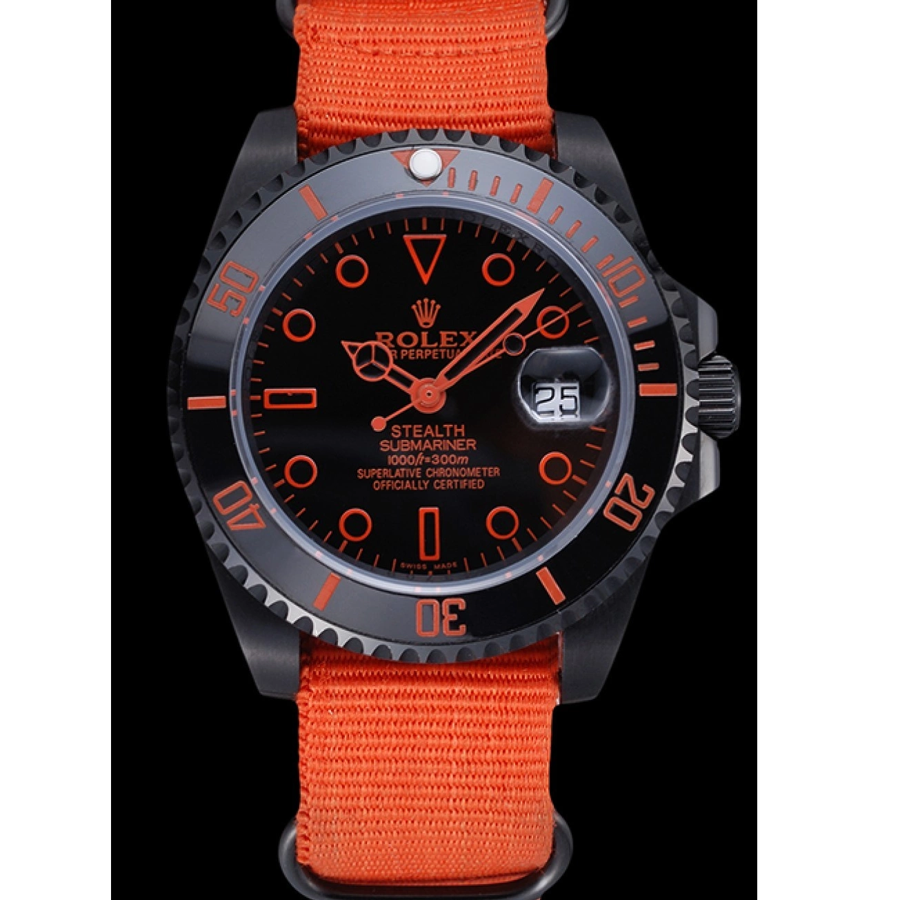 Good Copy Rolex Watches Nylon Orange Stealth Submariner Strap Rolex 622011 0213