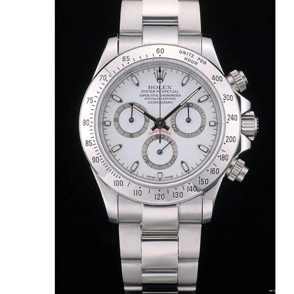 Good Copy Rolex Watches Stainless Bracelet Steel Daytona Dial Rolex White 80297 Swiss 0217