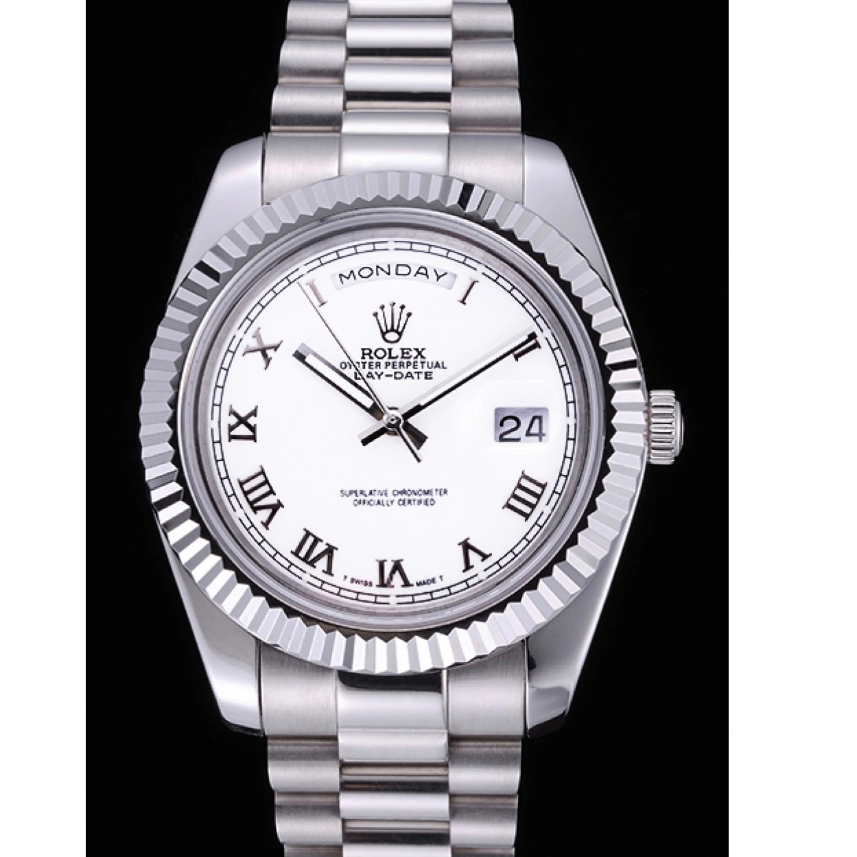 Best AAA Replica Sites Stainless Day-Date Steel 622547 White Rolex Dial Bracelet 0213