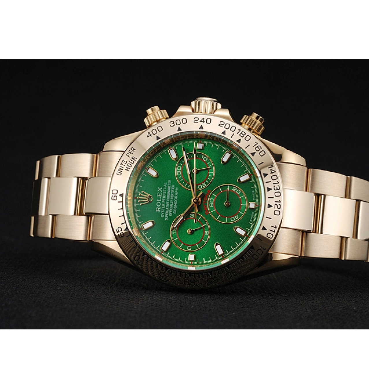 Good Copy Rolex Watches Bracelet 1454244 Dial Daytona Rolex Green Gold Cosmograph And Case 0210