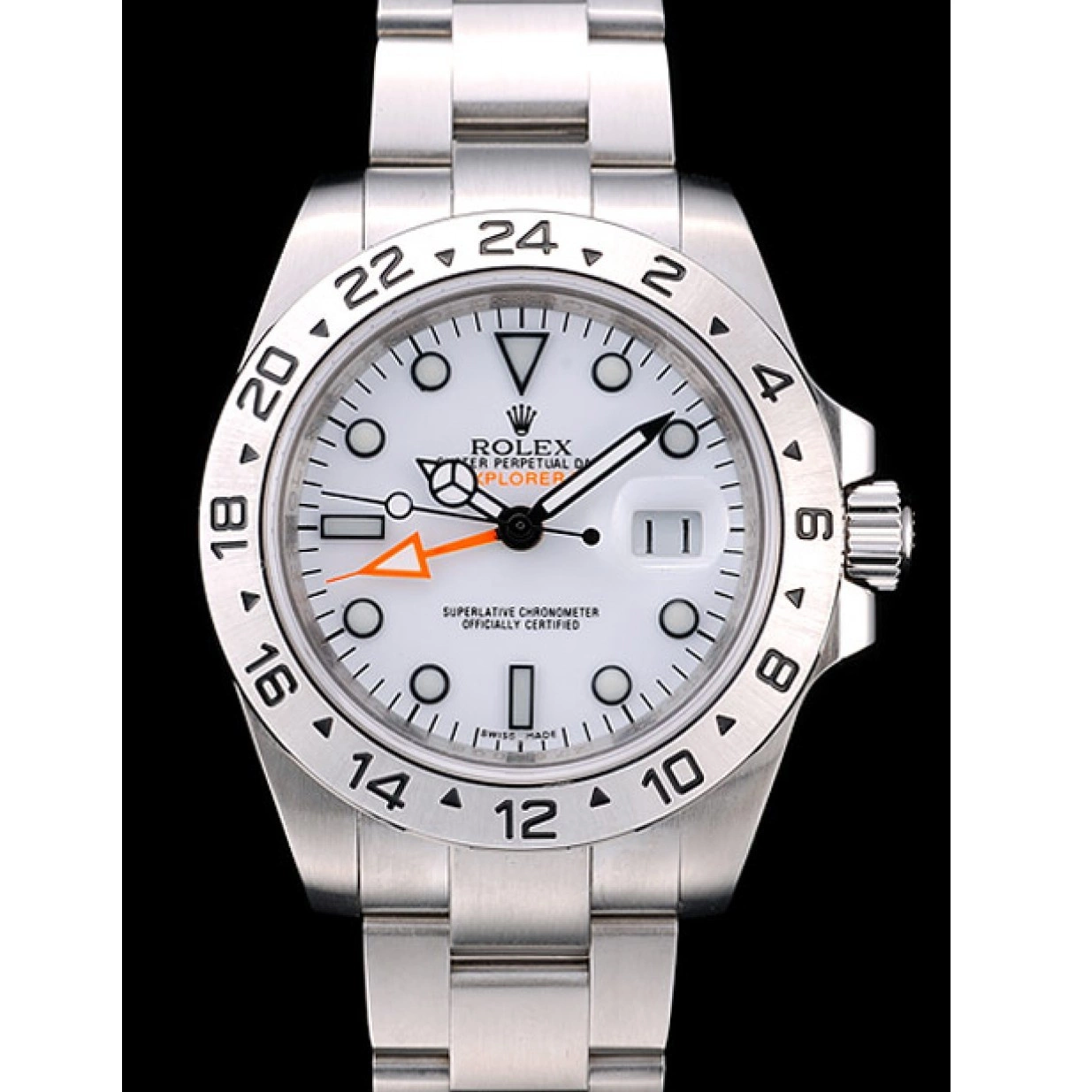 Best AAA Replica Sites Dial Watch Explorer Rolex Stainless White Steel Bezel 0222