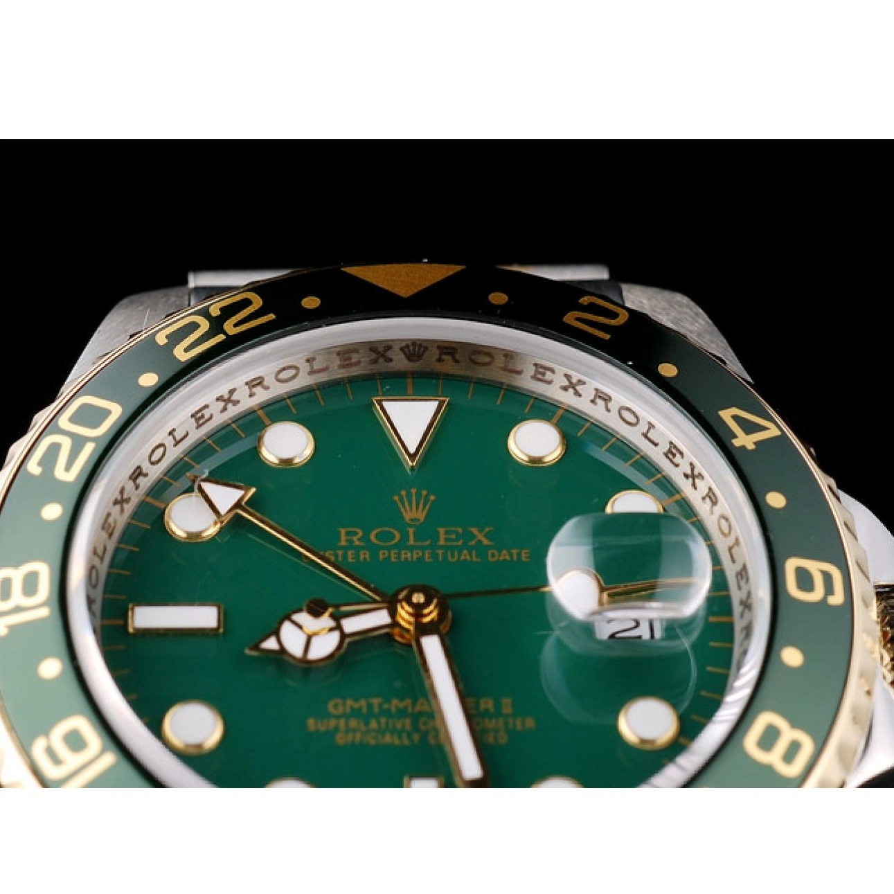 Good Copy Rolex Watches Ceramic II Green Bezel Dial Watch Master Rolex Green GMT 0220