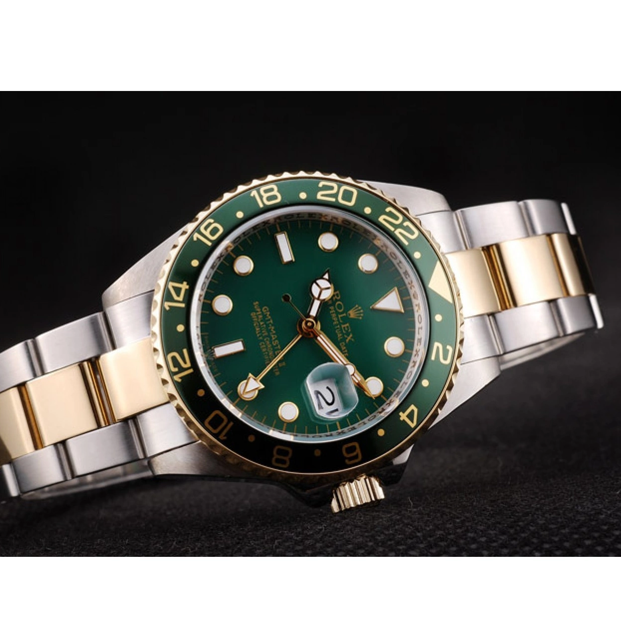 Good Copy Rolex Watches Ceramic II Green Bezel Dial Watch Master Rolex Green GMT 0220