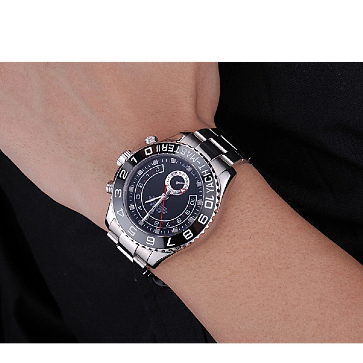 Best AAA Replica Sites Stainless - 622541 II Black Bracelet Steel Rolex Master Dial Yacht 0218