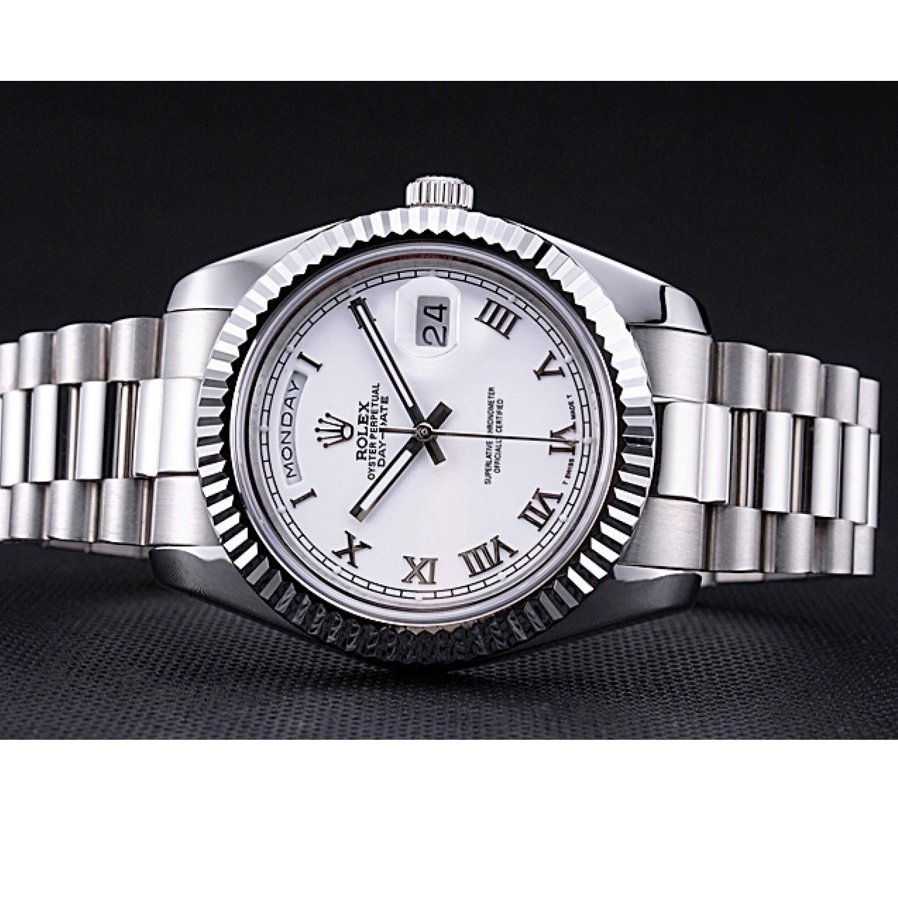 Best AAA Replica Sites Stainless Day-Date Steel 622547 White Rolex Dial Bracelet 0213