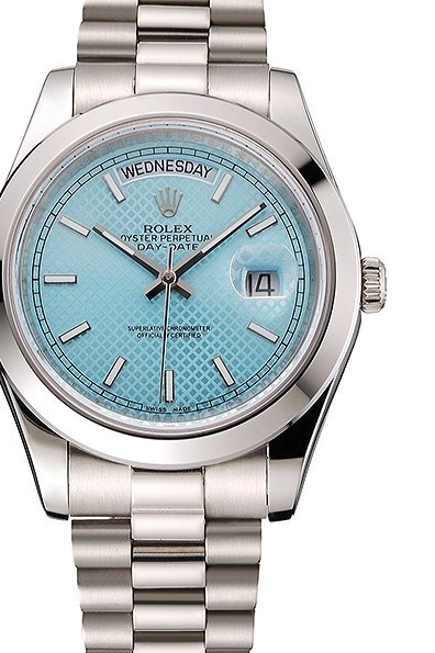 Good Copy Rolex Watches Steel Platinum Ice 40 Stainless Dial And Date Case Rolex Blue Bracelet Day Swiss 0224