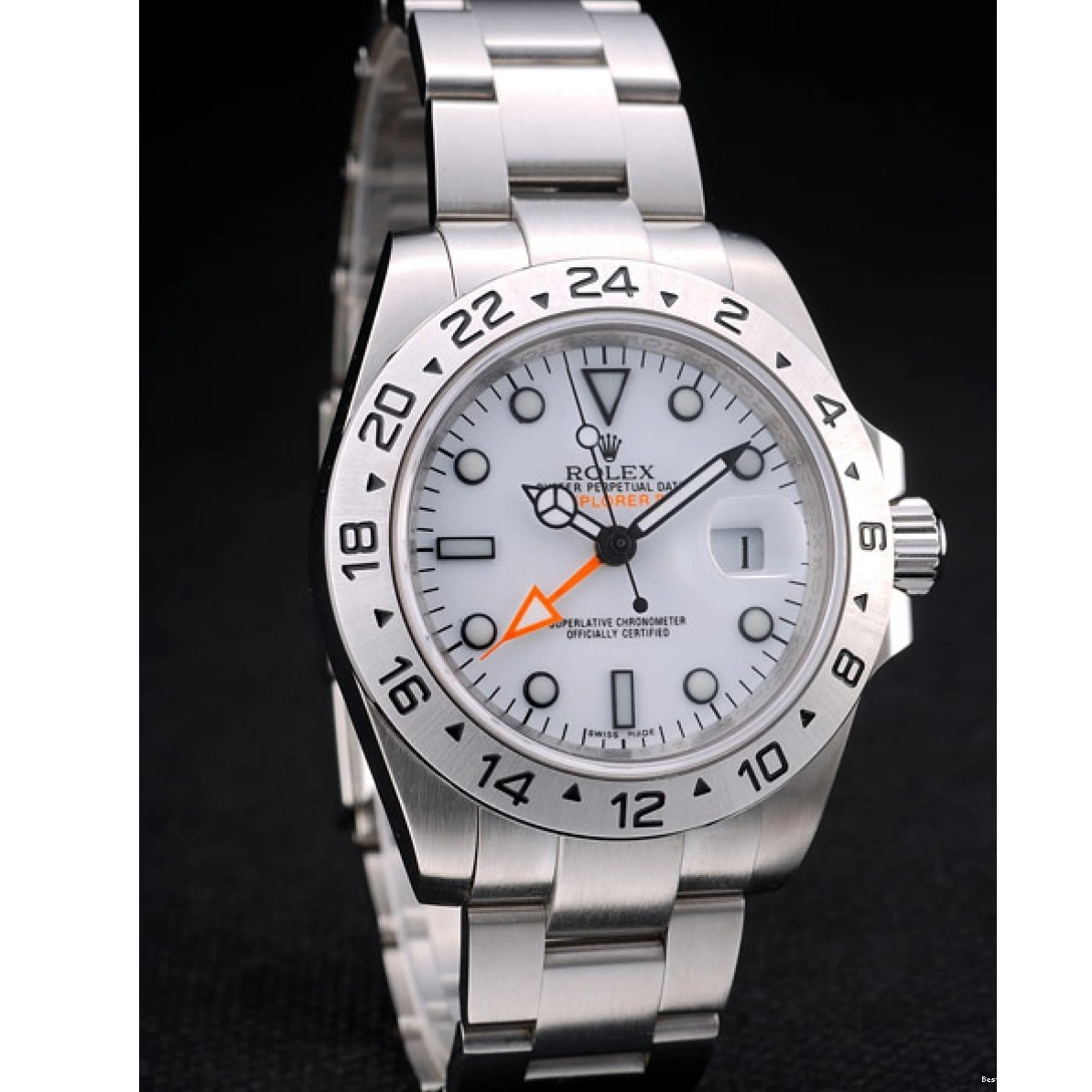 Best AAA Replica Sites Dial Watch Explorer Rolex Stainless White Steel Bezel 0222