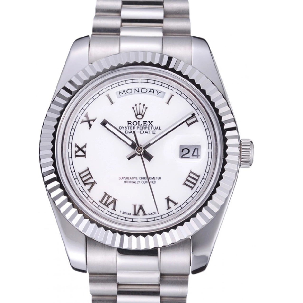 Best AAA Replica Sites Stainless Day-Date Steel 622547 White Rolex Dial Bracelet 0213