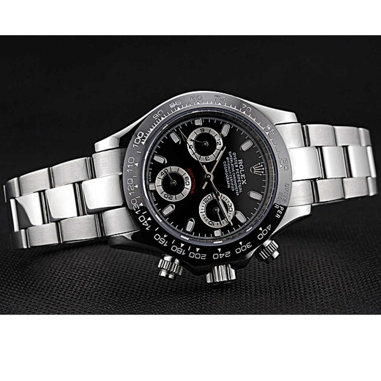 AAA Replica Watches Case Silver Stainless Black Steel 622635 Stainless Daytona Subdials Rolex Cosmograph Steel 0209