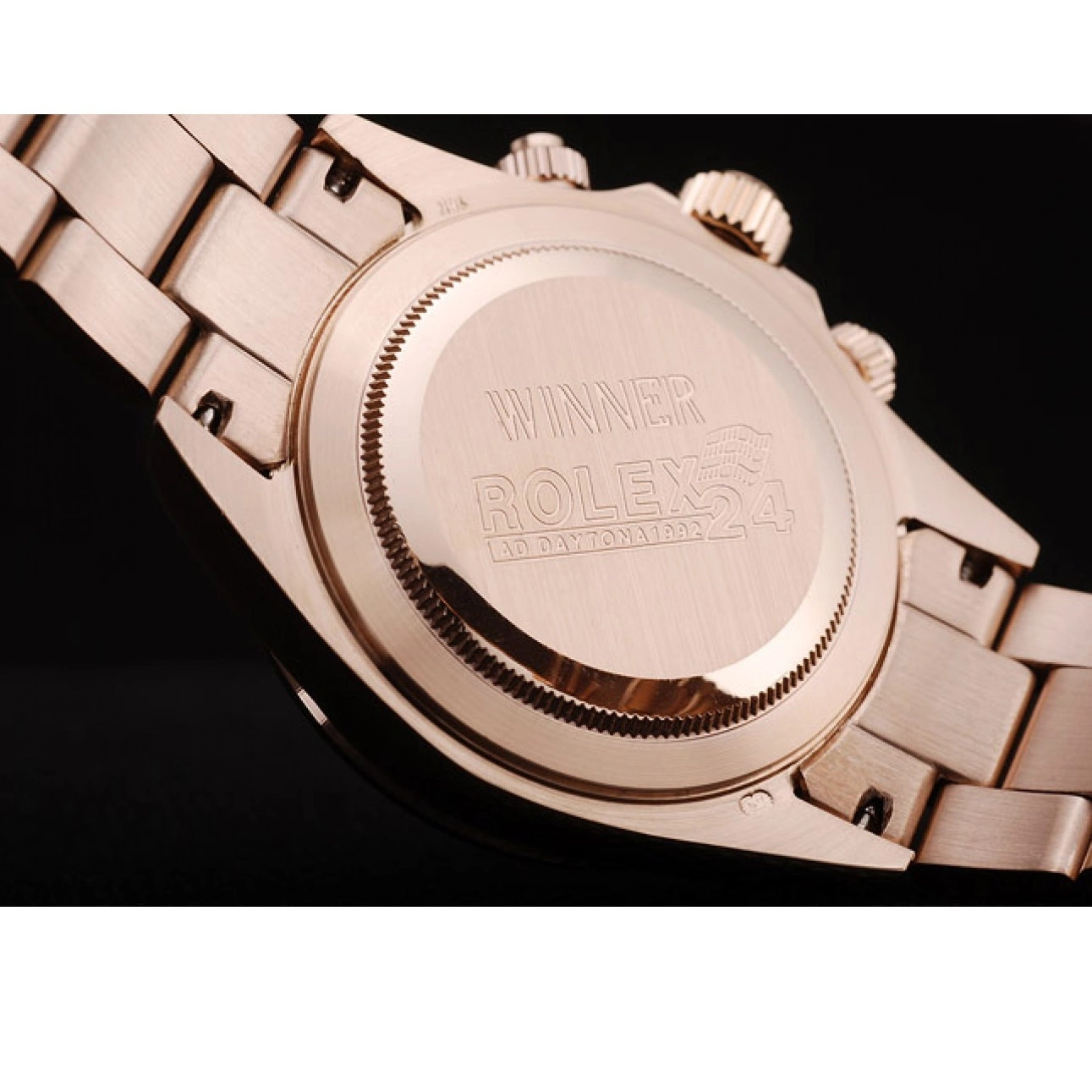 AAA Replica Watches Steel Plated Daytona Gold Bezel Gold Rolex Rose Stainless Dial Rose 0224