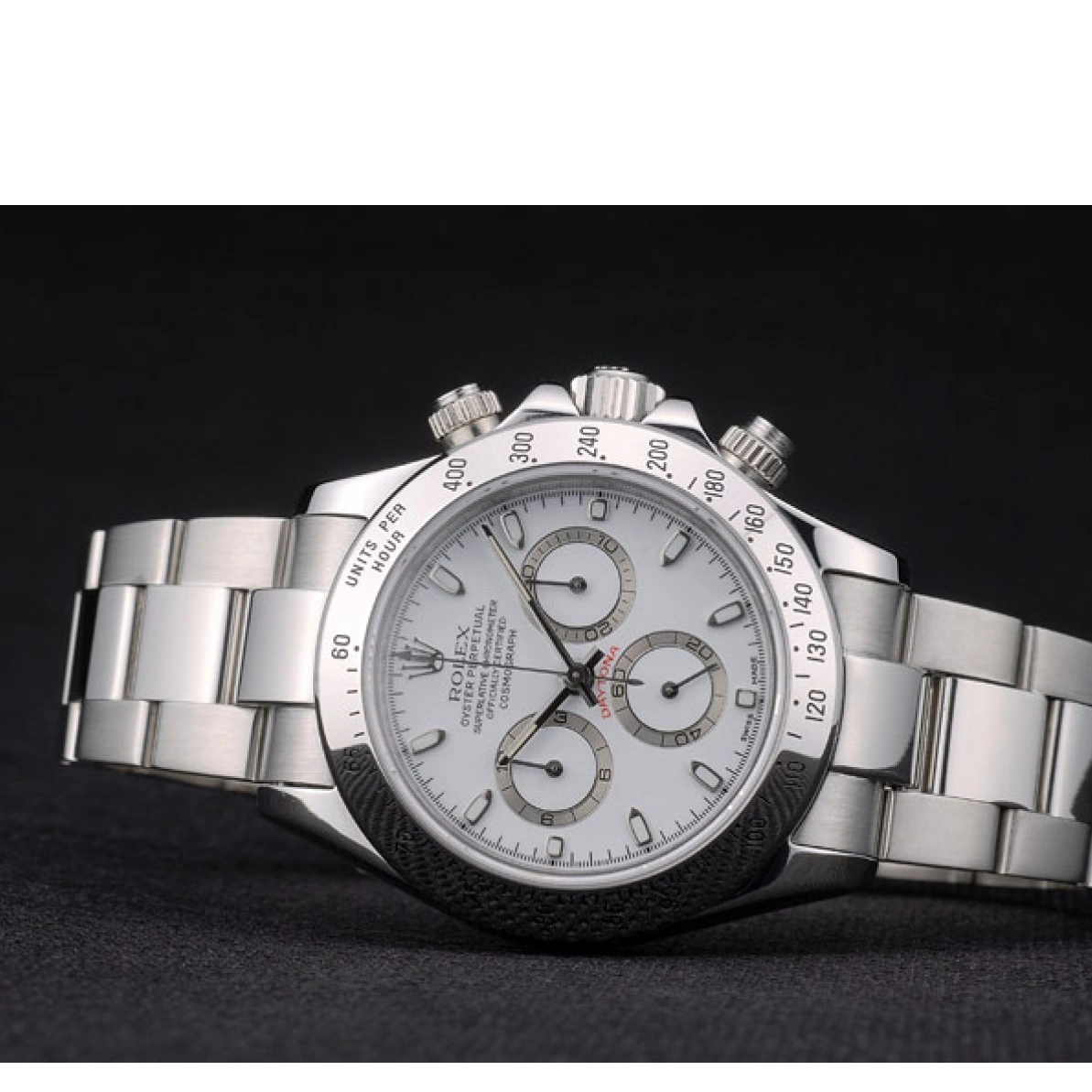 Good Copy Rolex Watches Stainless Bracelet Steel Daytona Dial Rolex White 80297 Swiss 0217