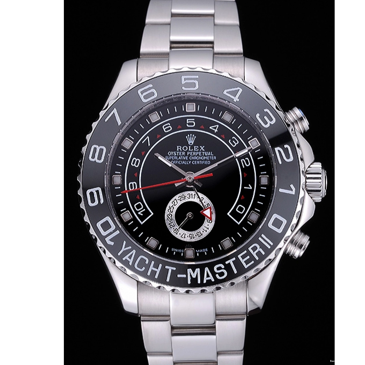 Good Copy Rolex Watches Steel - Black Yacht Master Rolex Bracelet Dial 622541 Stainless II 0215