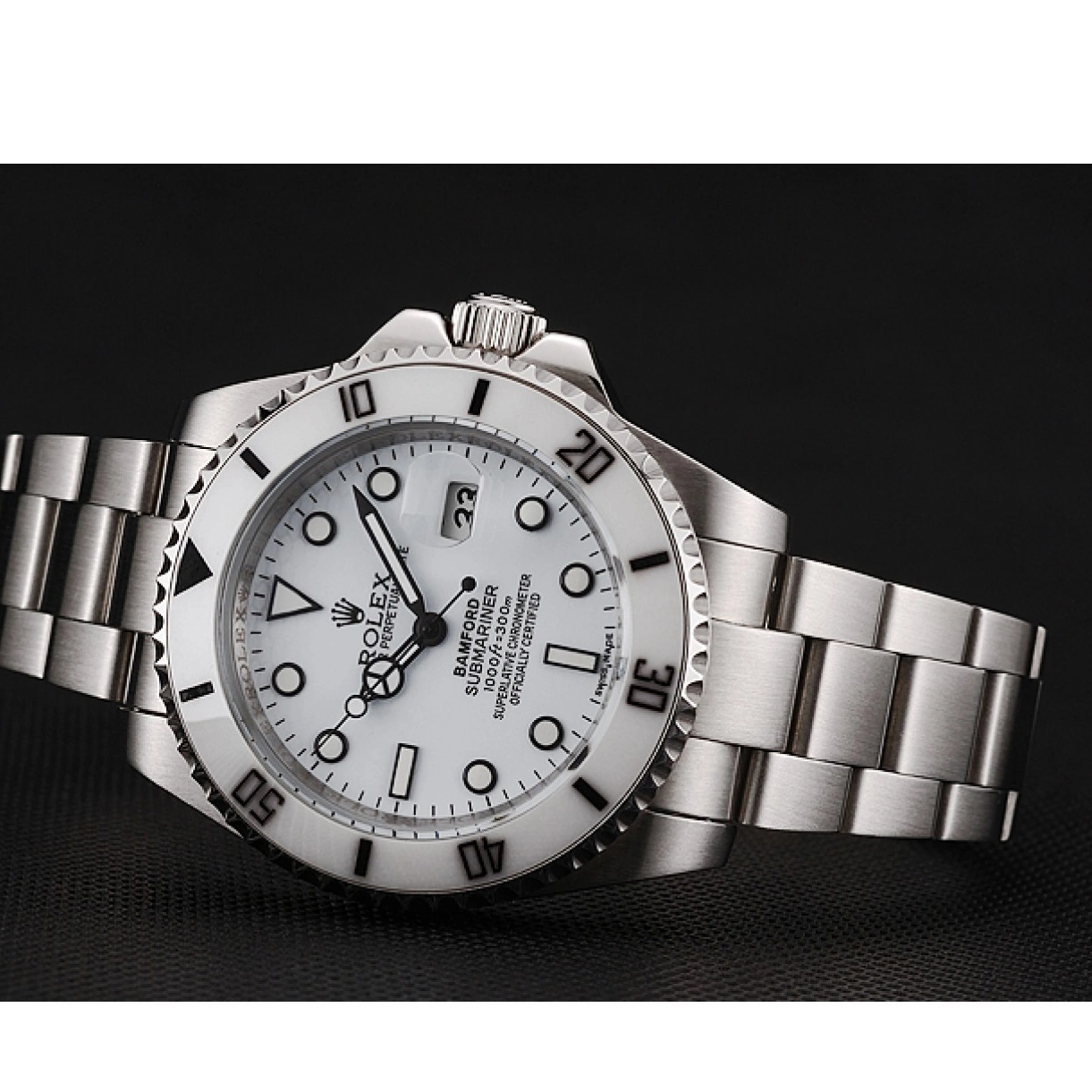 AAA Replica Watches White Rolex 1453863 Submariner Bracelet Steel Bamford Stainless Dial 0220