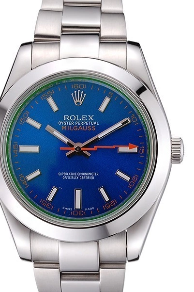 AAA Replica Watches Milgauss Stainless Bezel Blue 622838 Dial Steel Case Rolex And 0223