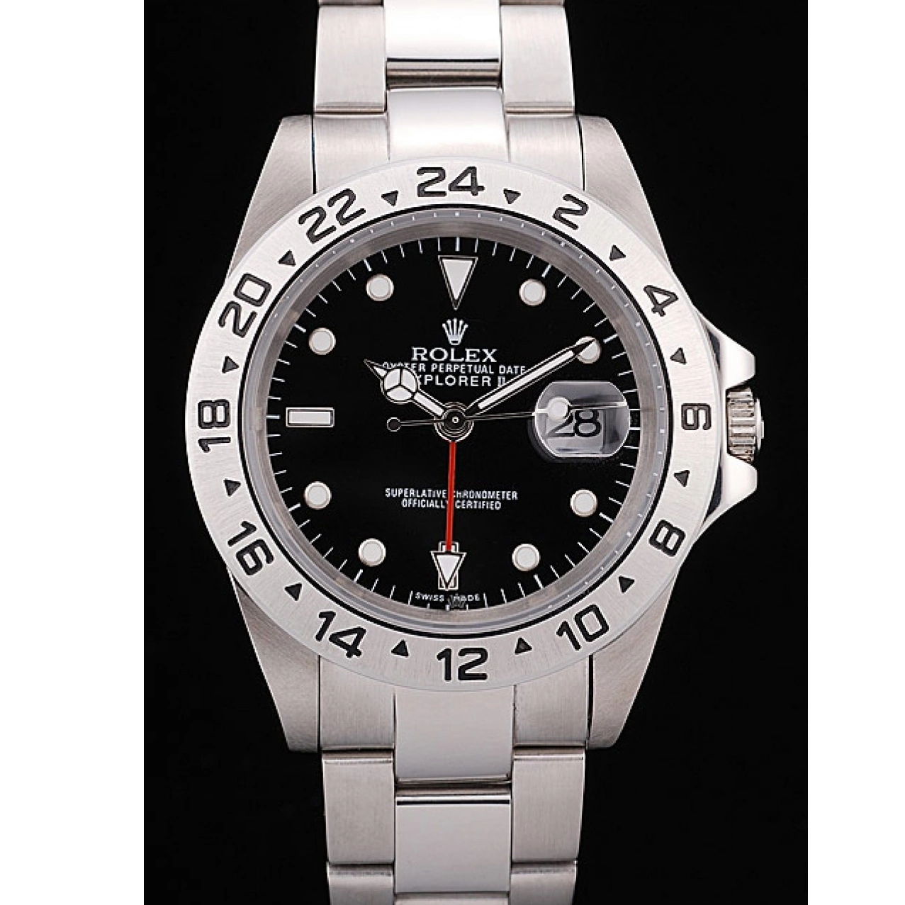 AAA Replica Watches Black Explorer Dial Steel Rolex Bezel Stainless 0219