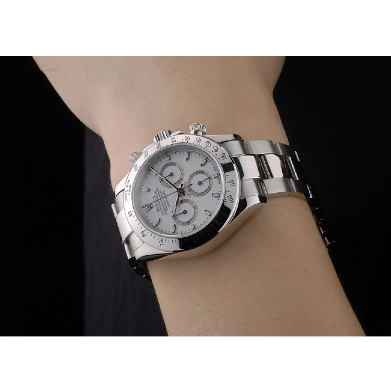 Good Copy Rolex Watches Stainless Bracelet Steel Daytona Dial Rolex White 80297 Swiss 0217