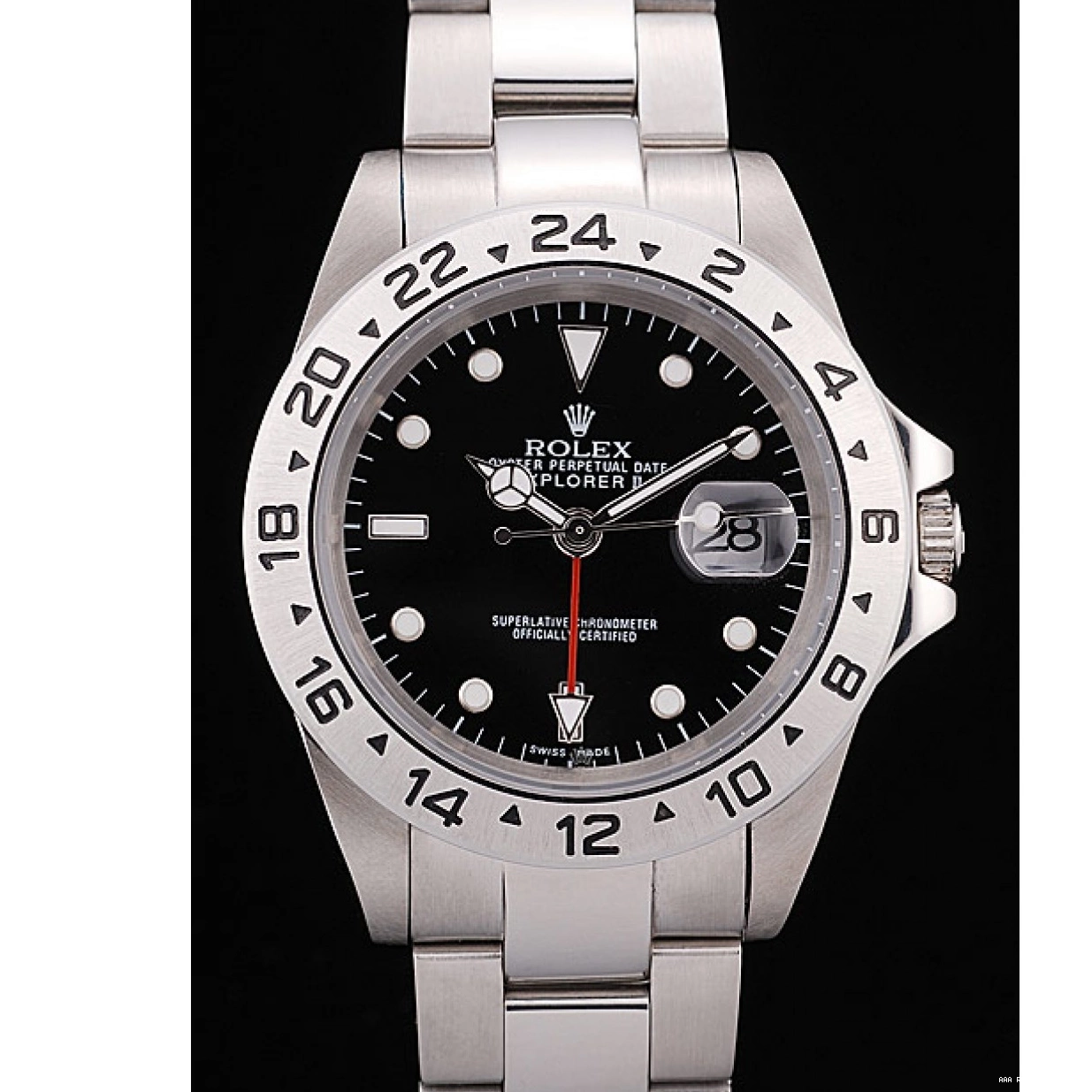 Best AAA Replica Sites Dial Black Rolex Stainless Bezel Explorer Steel 0223